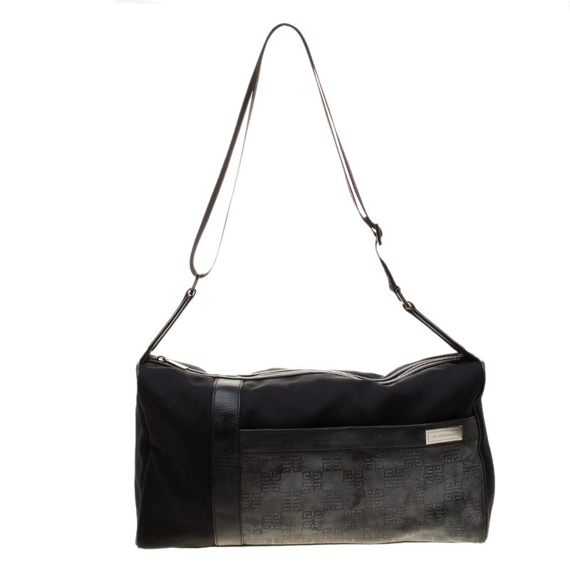 Givenchy Black Nylon and Leather Duffle Bag