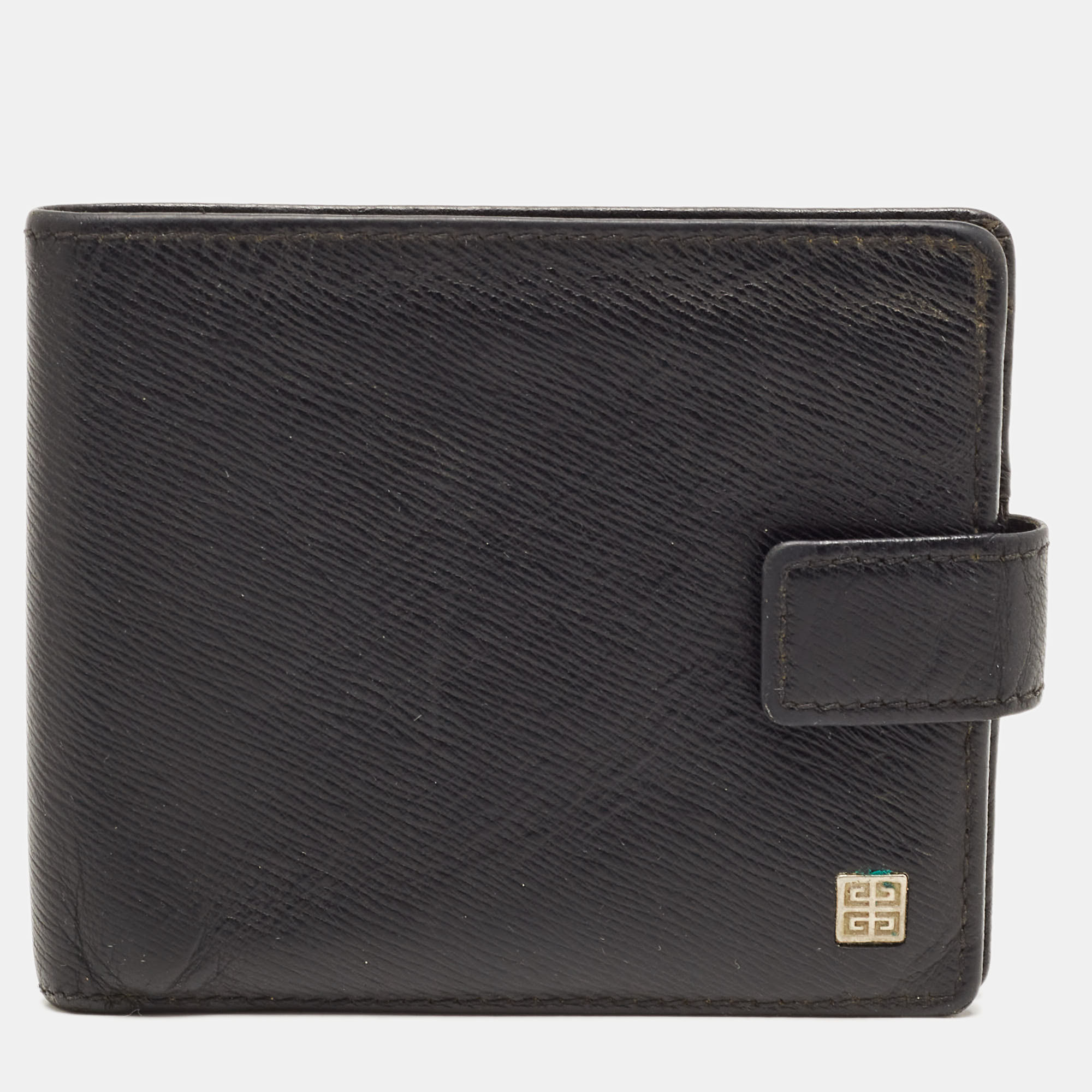 

Givenchy Black Leather Bifold Flap Wallet