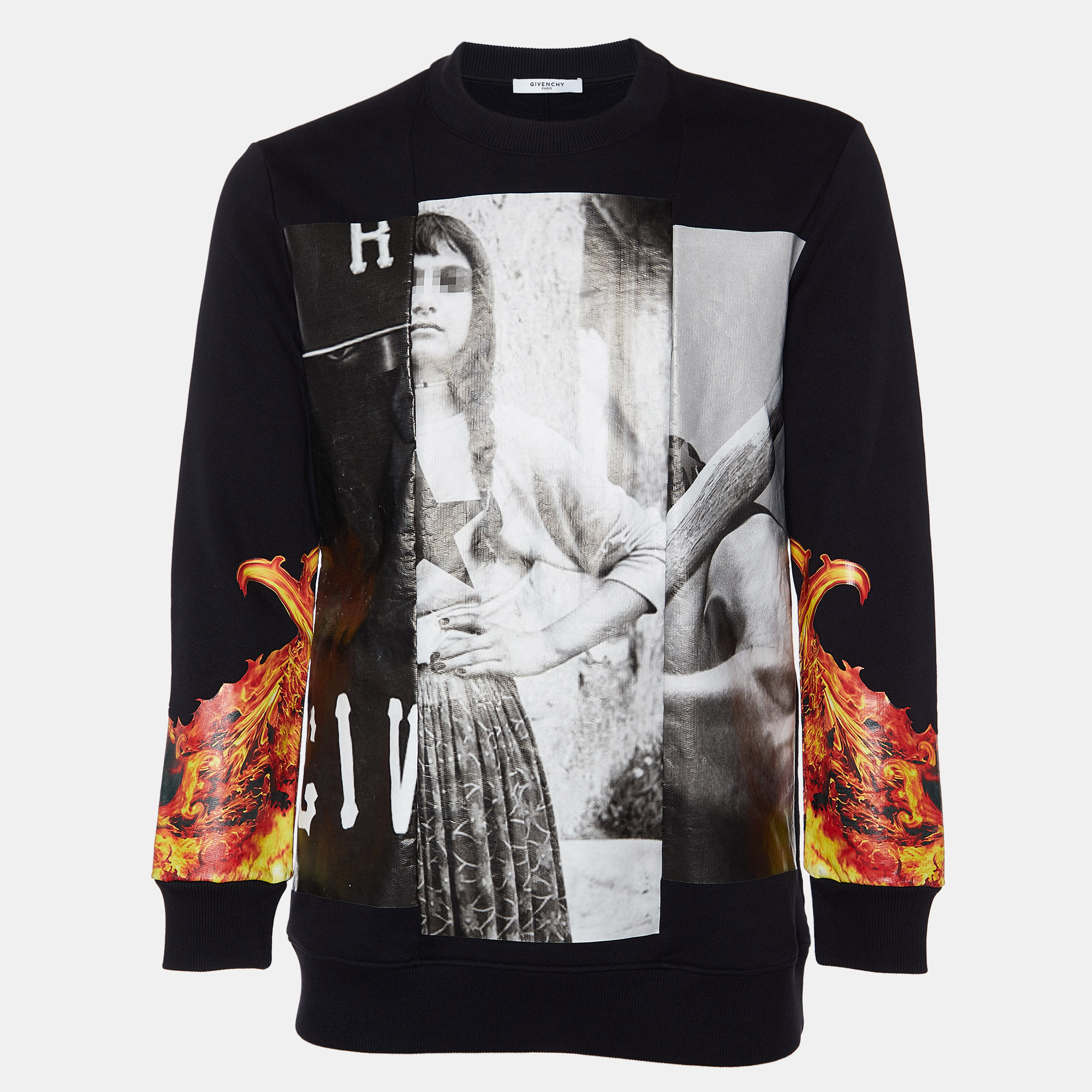 

Givenchy Black Printed Cotton Sweatshirt S