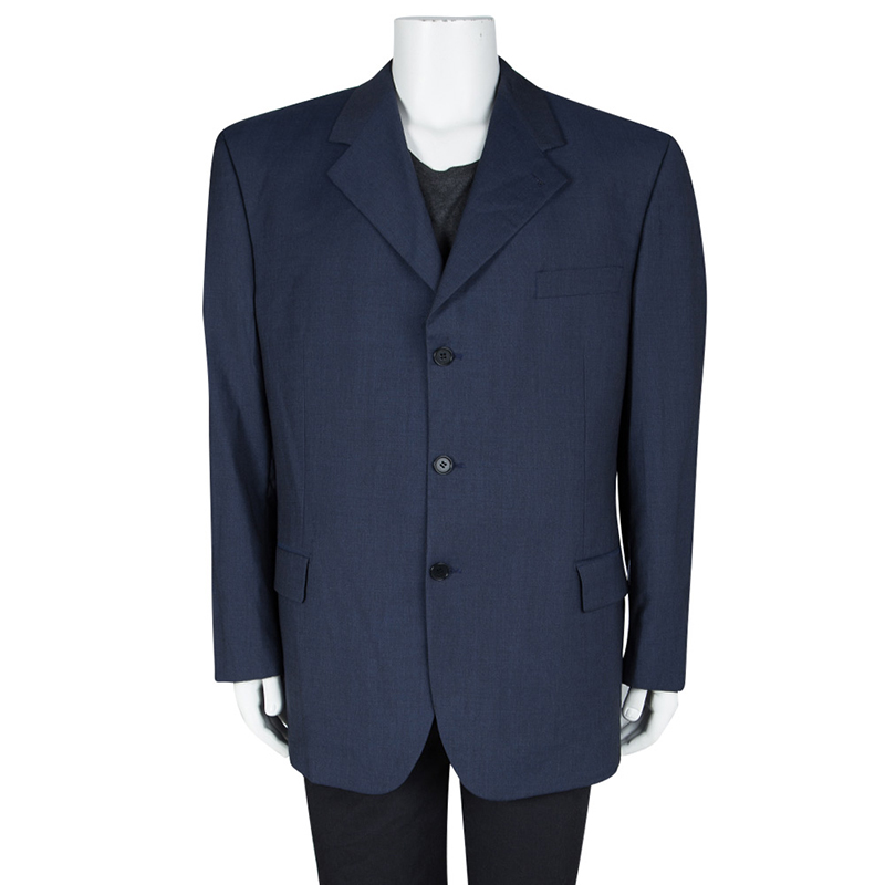 

Givenchy Gentleman Blue Wool Tailored Blazer 4XL