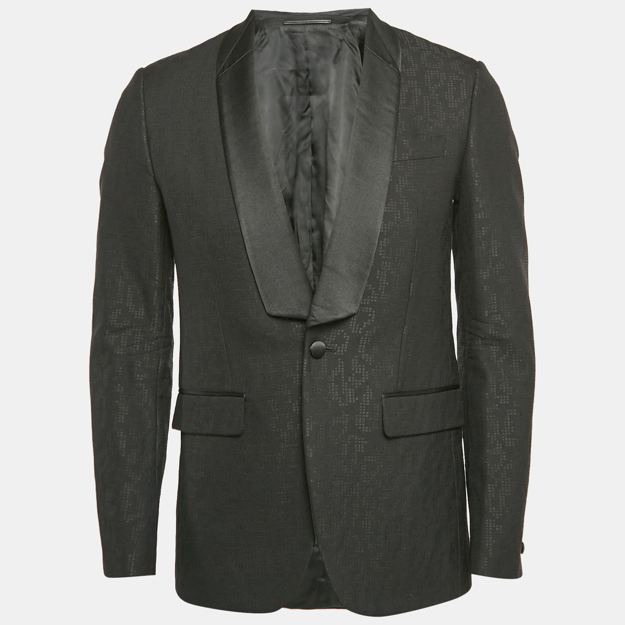 

Givenchy Black Patterned Wool Blend Blazer S