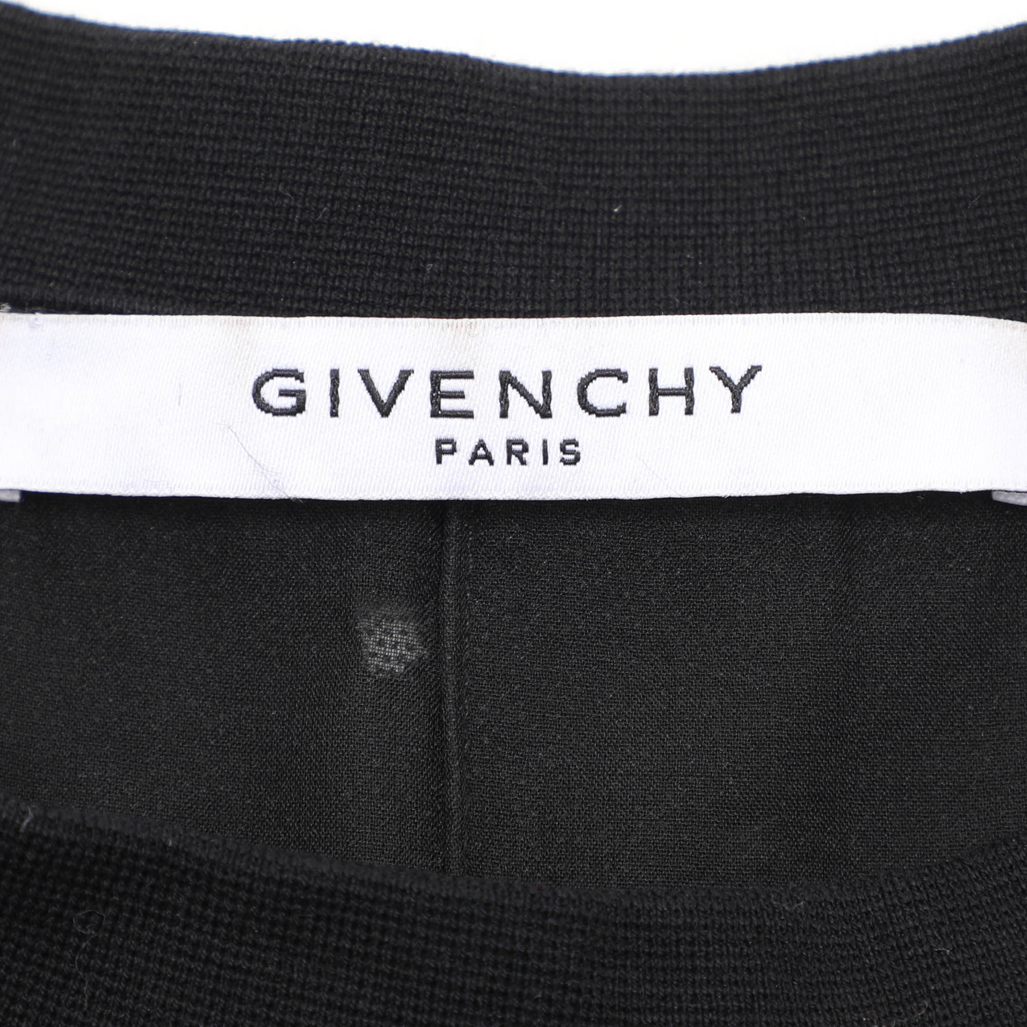 Givenchy Black Logo Print Cotton Distressed T-Shirt M 