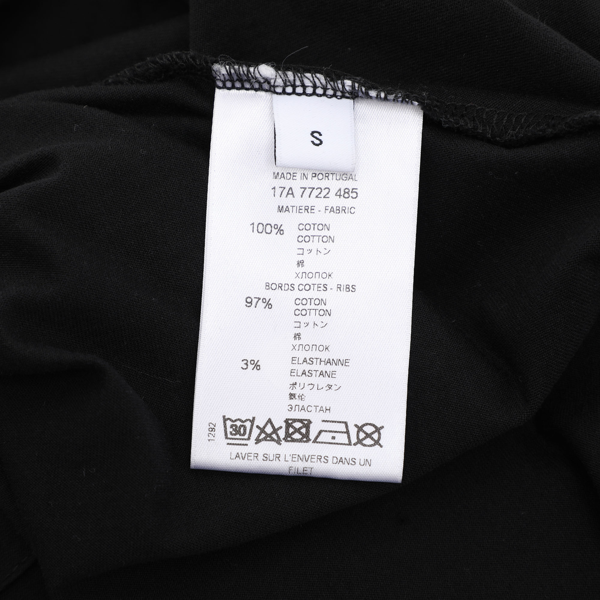 Givenchy Black Logo Print Cotton Distressed T-Shirt S 
