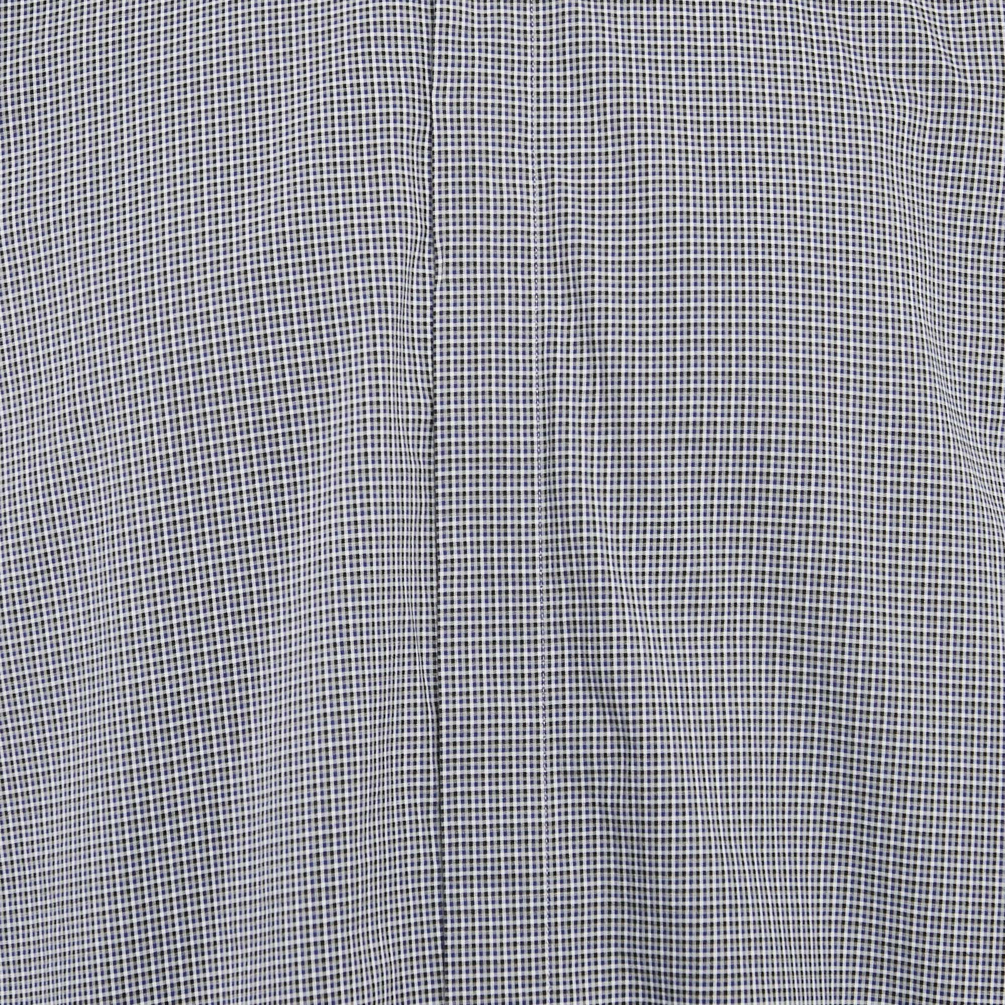 Givenchy Blue/Multicolor Gingham Cotton Button Front Shirt XXXL 