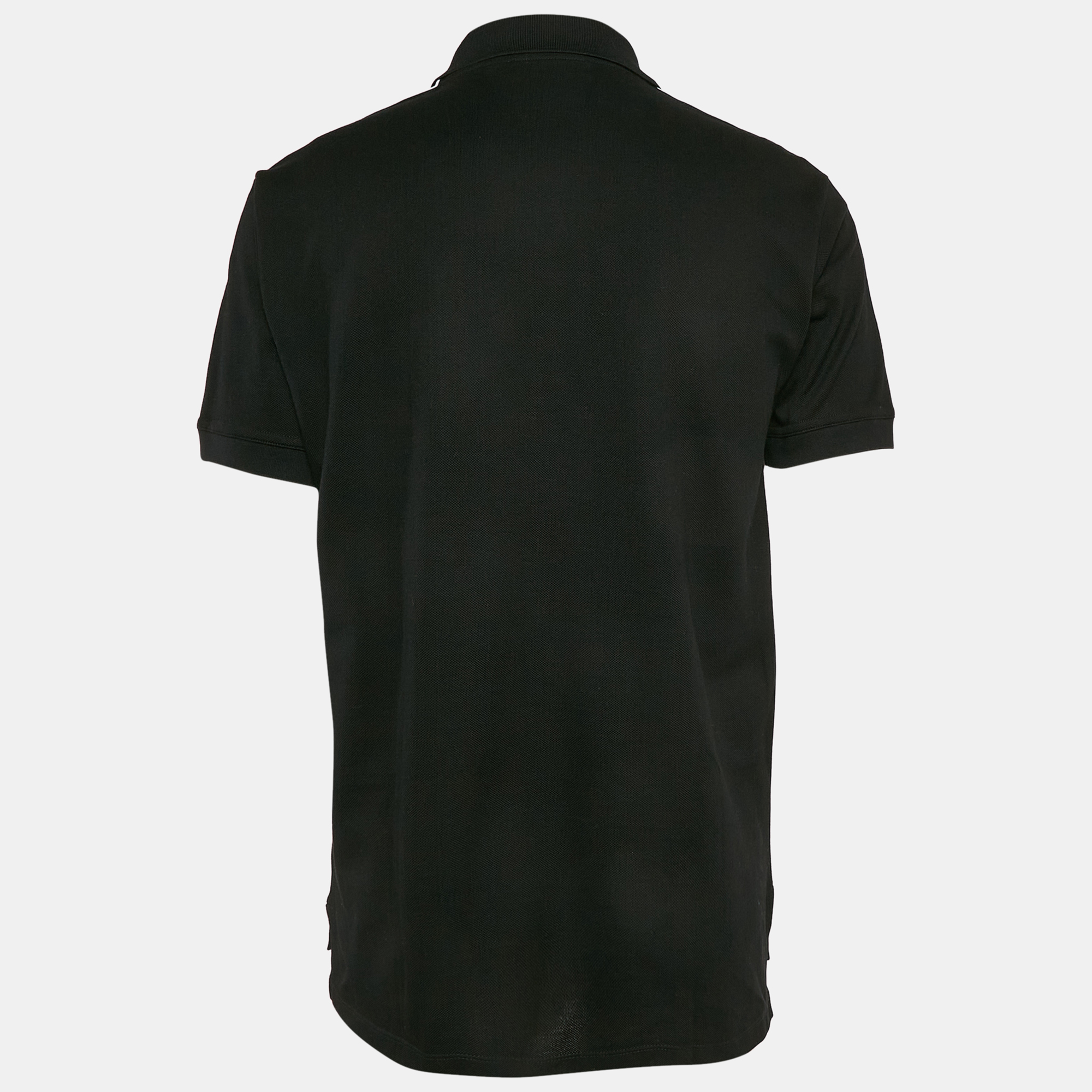 Givenchy Black Logo Tape Cotton Pique Polo T-Shirt M 