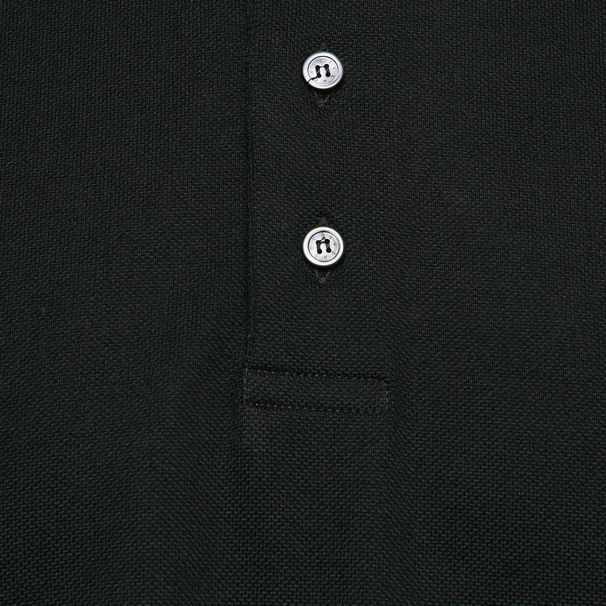 Givenchy Black Logo Tape Cotton Pique Polo T-Shirt M 