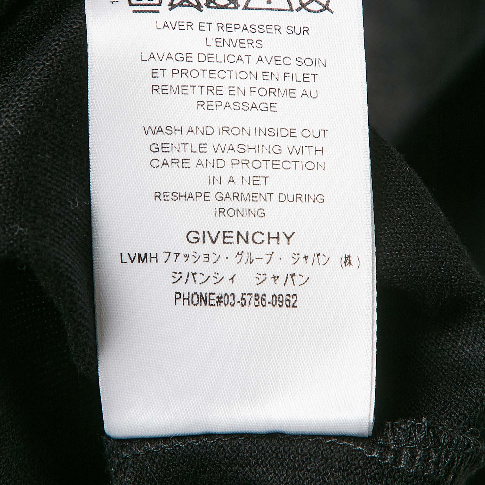 Givenchy Black Logo Tape Cotton Pique Polo T-Shirt M 