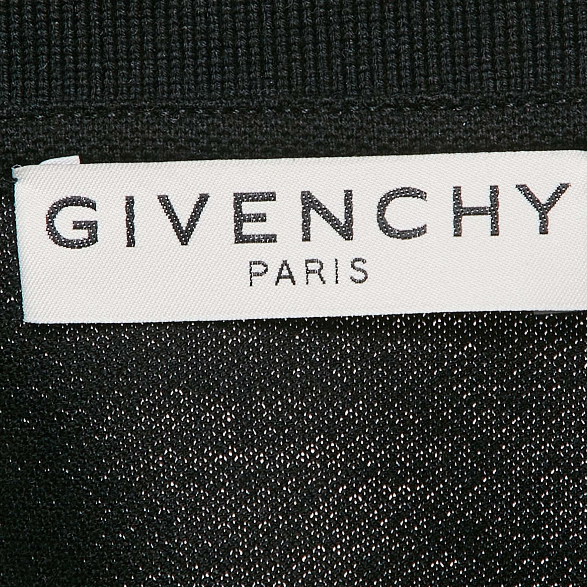 Givenchy Black Logo Tape Cotton Pique Polo T-Shirt M 
