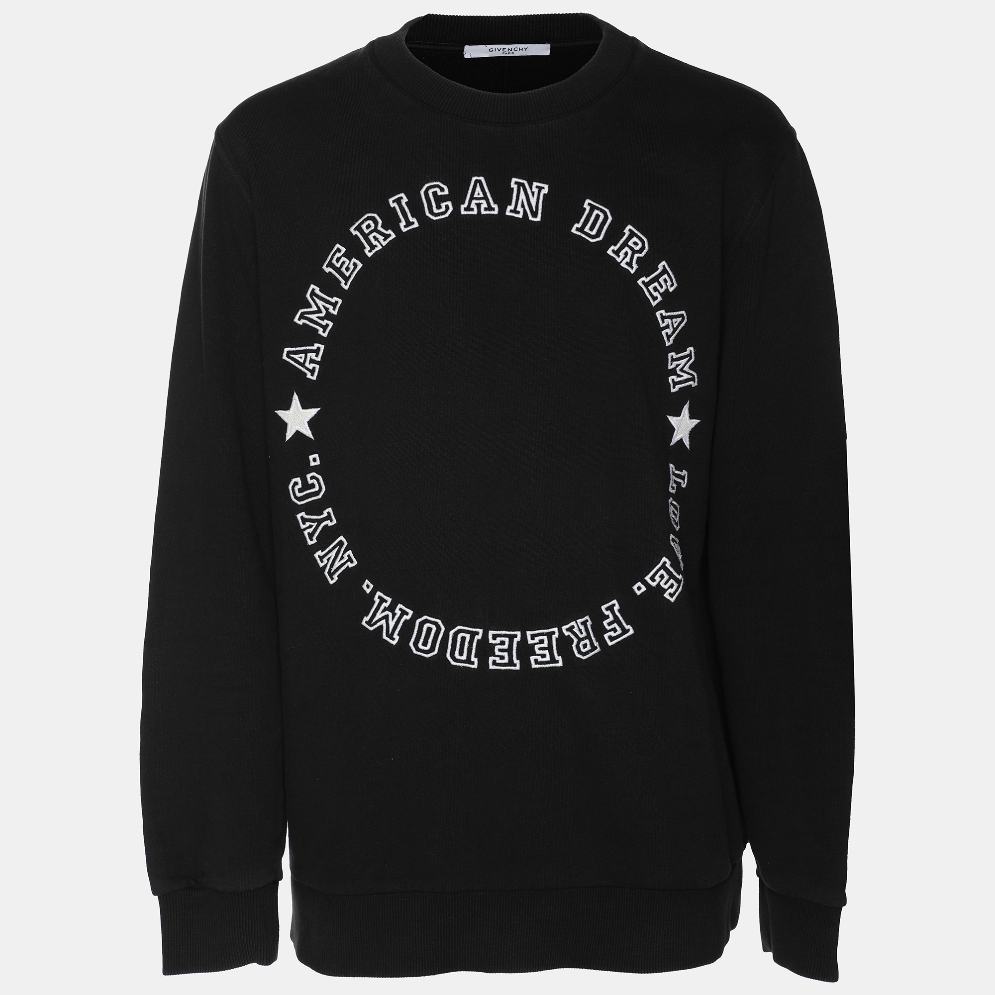 

Givenchy Black Cotton American Dream Varsity Text Sweatshirt M
