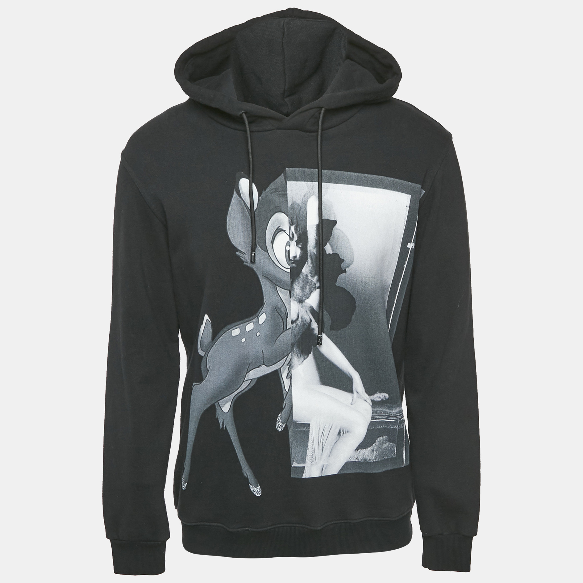 

Givenchy Black Printed Cotton Hooded Sweatshirt M