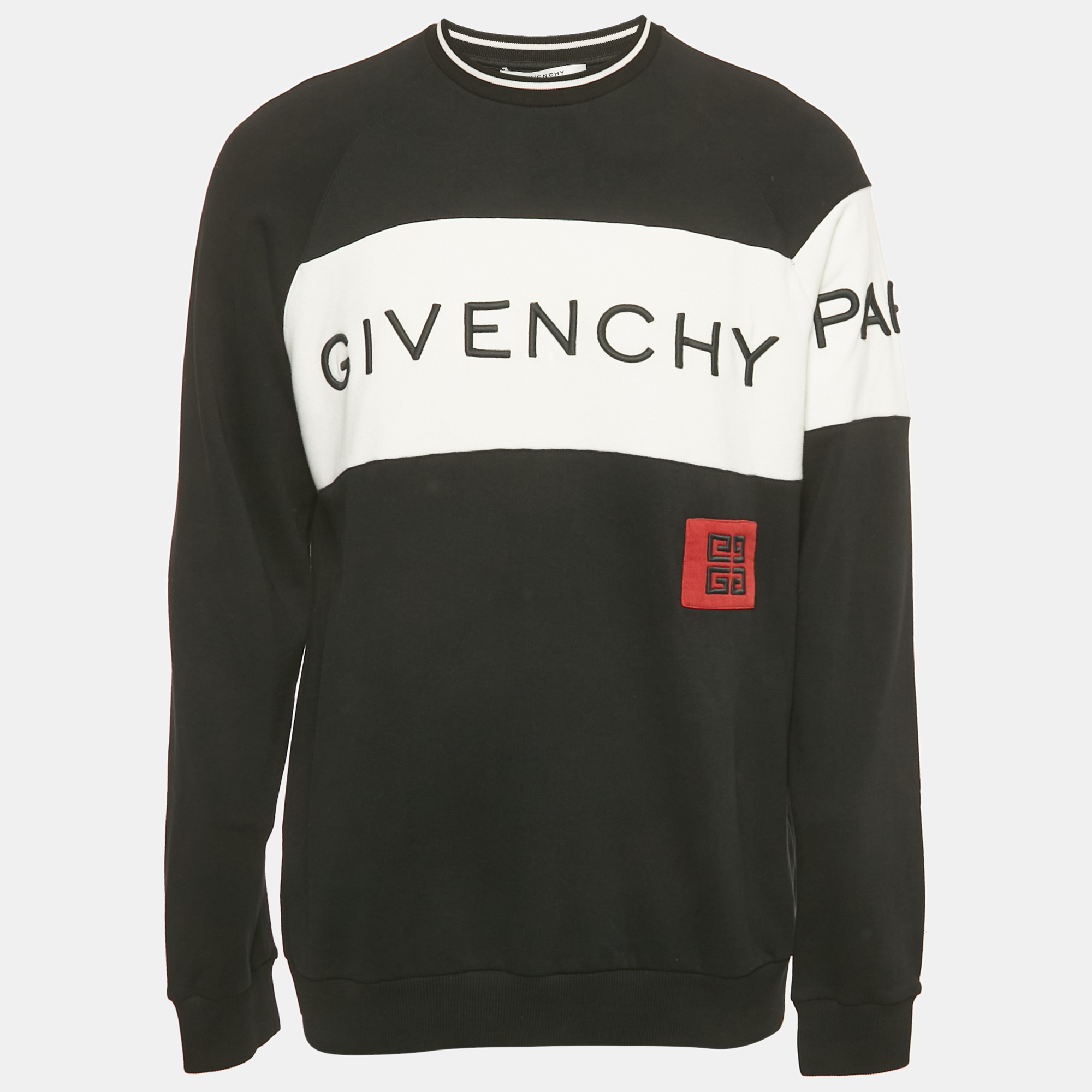 

Givenchy Black Logo Embroidery Cotton Sweatshirt L
