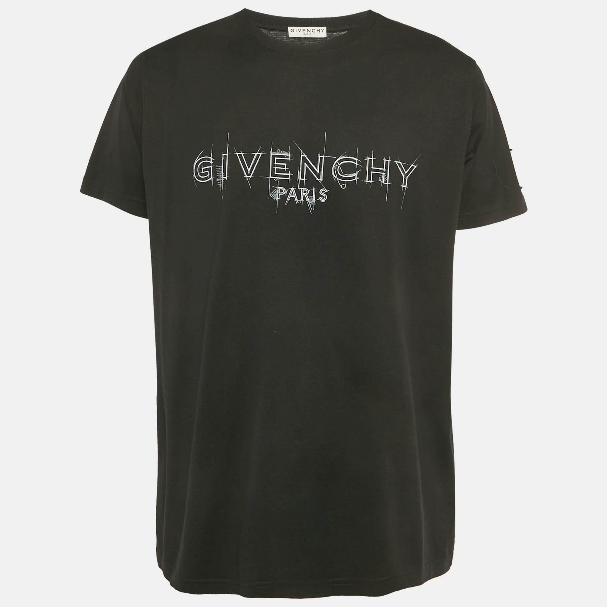 

Givenchy Black Logo Print Jersey Loose Fit T-Shirt S