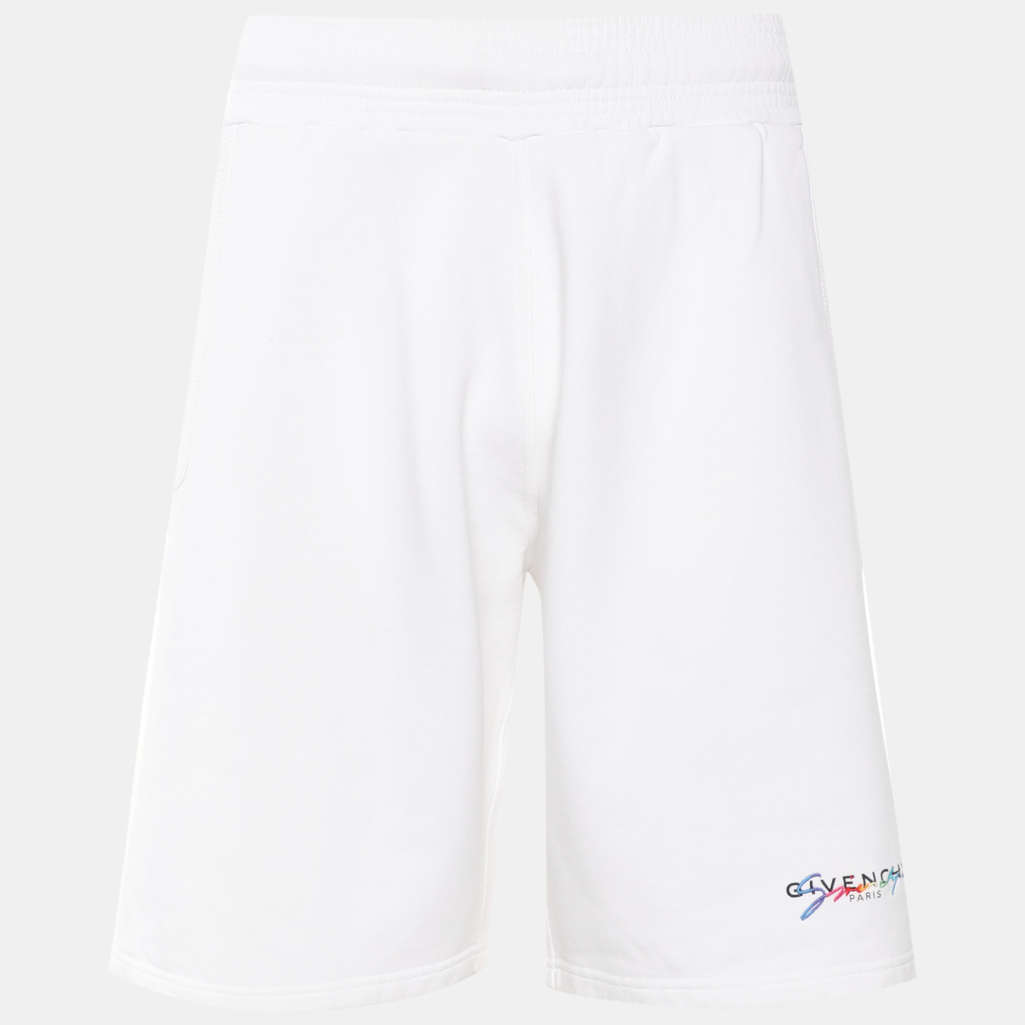 

Givenchy White Cotton Logo Embroidered Short XS