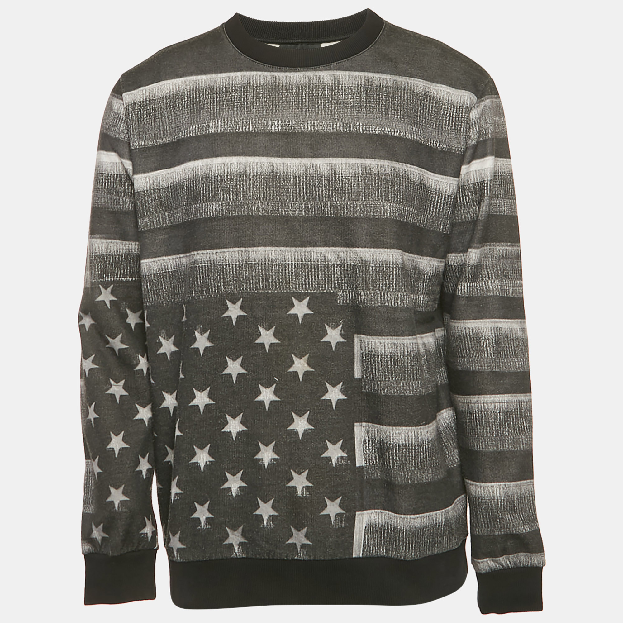 

Givenchy Stars Print Cotton Crewneck Sweatshirt M, Grey