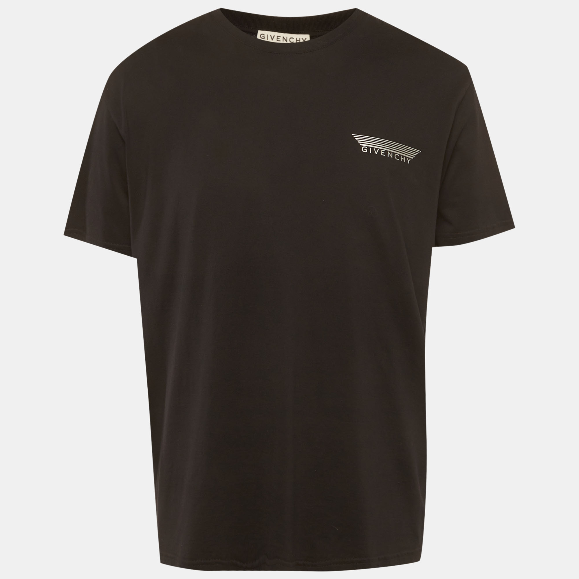 

Givenchy Black Jersey Tape Details T-Shirt L