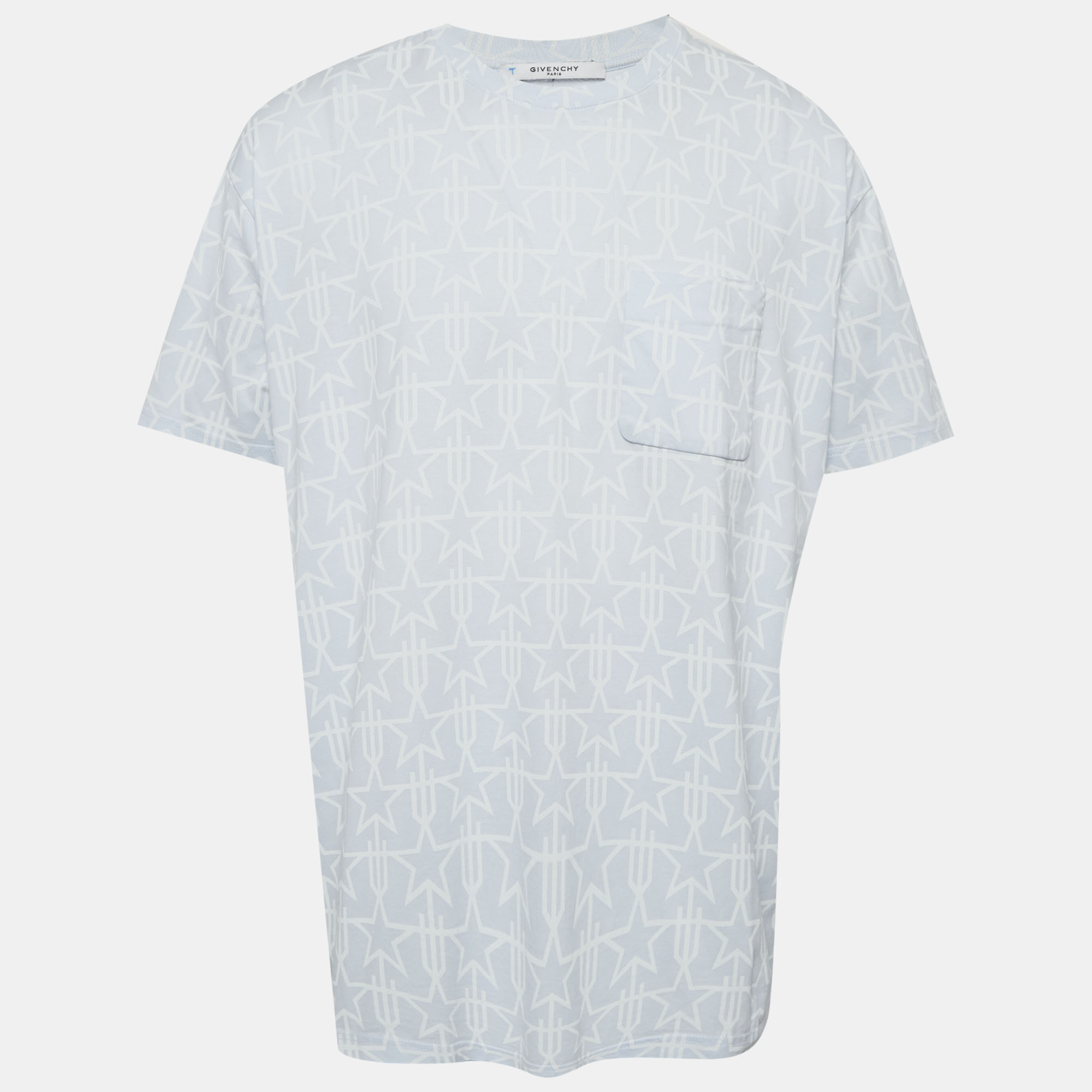 

Givenchy Blue Star Print Jersey Crewneck T-Shirt L