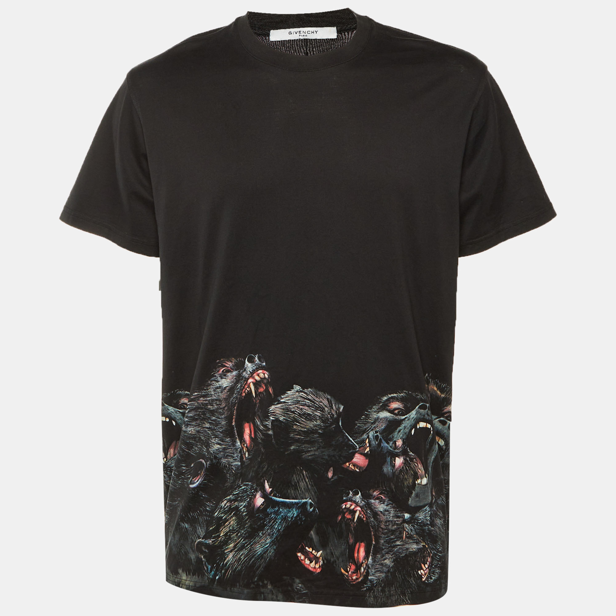 

Givenchy Black Monkey printed Cotton Knit T-Shirt L