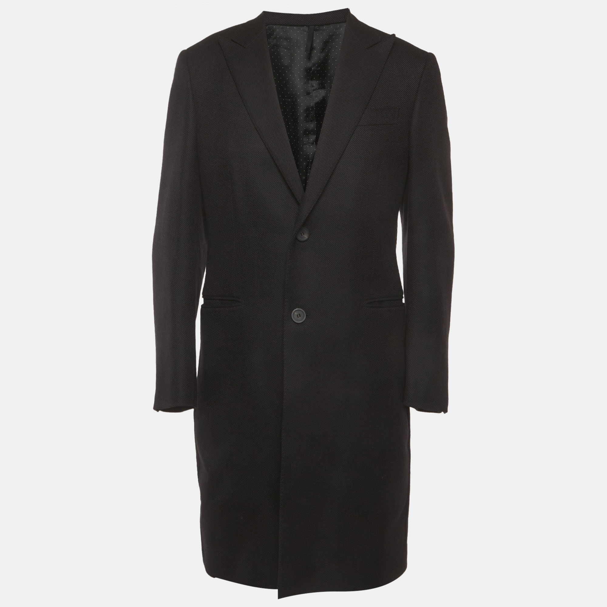 

Givenchy Black Wool Mid Length Coat M