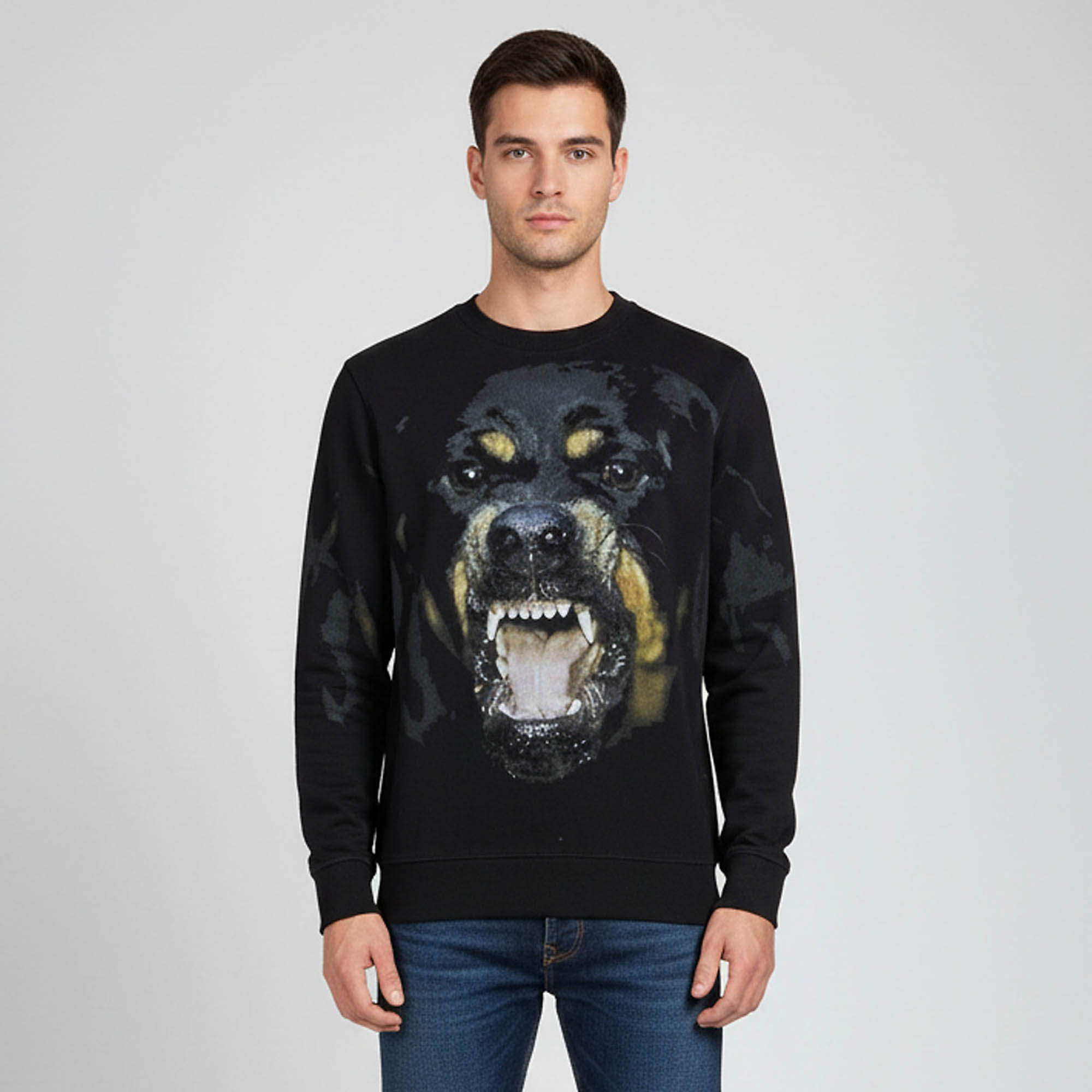 

Givenchy Black Rottweiler Print Cotton Long Sleeve Sweatshirt XS