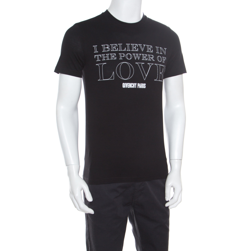 

Givenchy Black Cotton Power Of Love T-Shirt