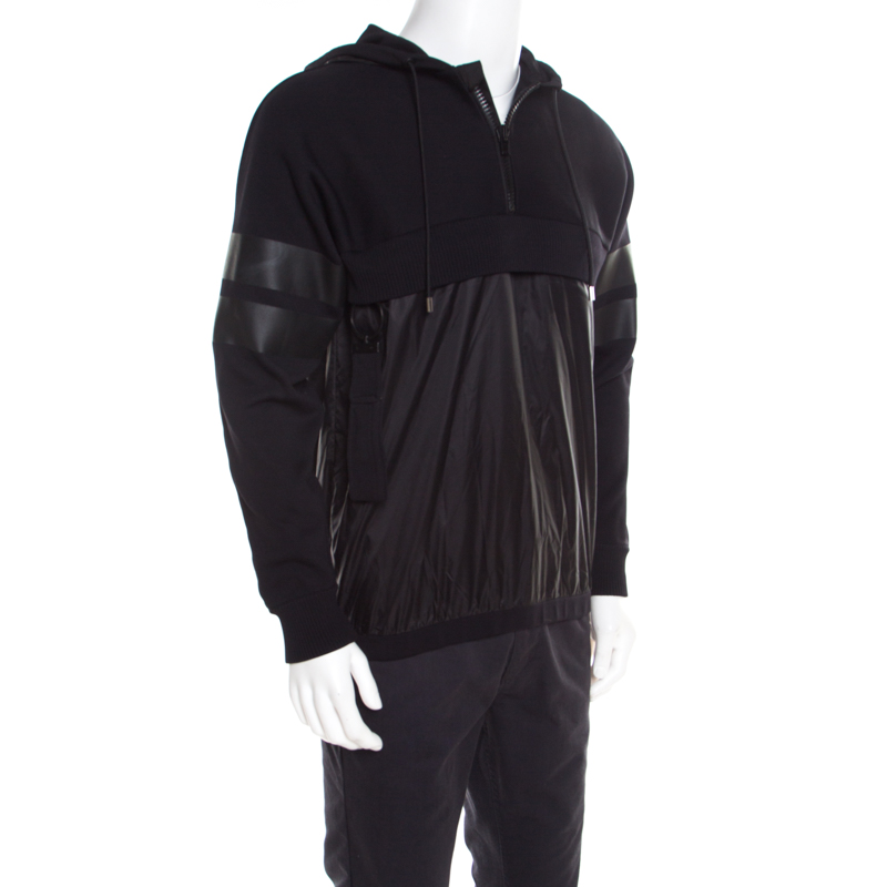 

Givenchy Black Knit Layered Hooded Sweatshirt