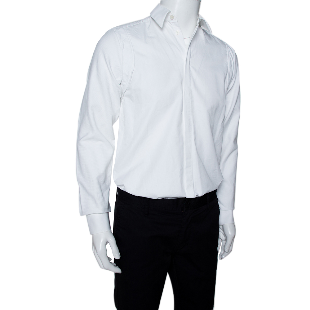 

Givenchy White Cotton Patched Long Sleeve Shirt