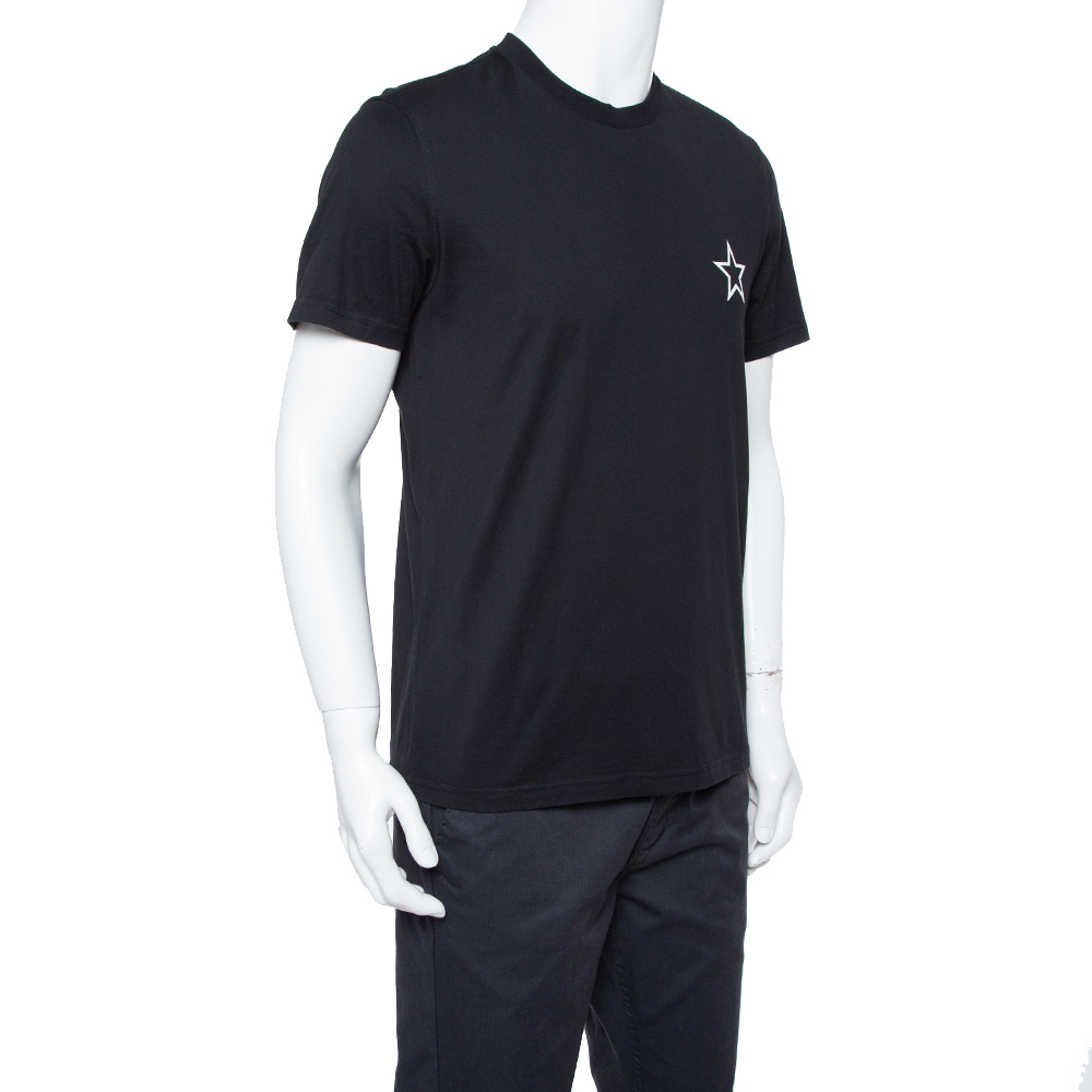 

Givenchy Black Cotton Star Print Crewneck T Shirt