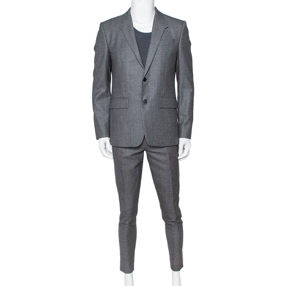 Pre-owned Givenchy Grey Wool Suit L