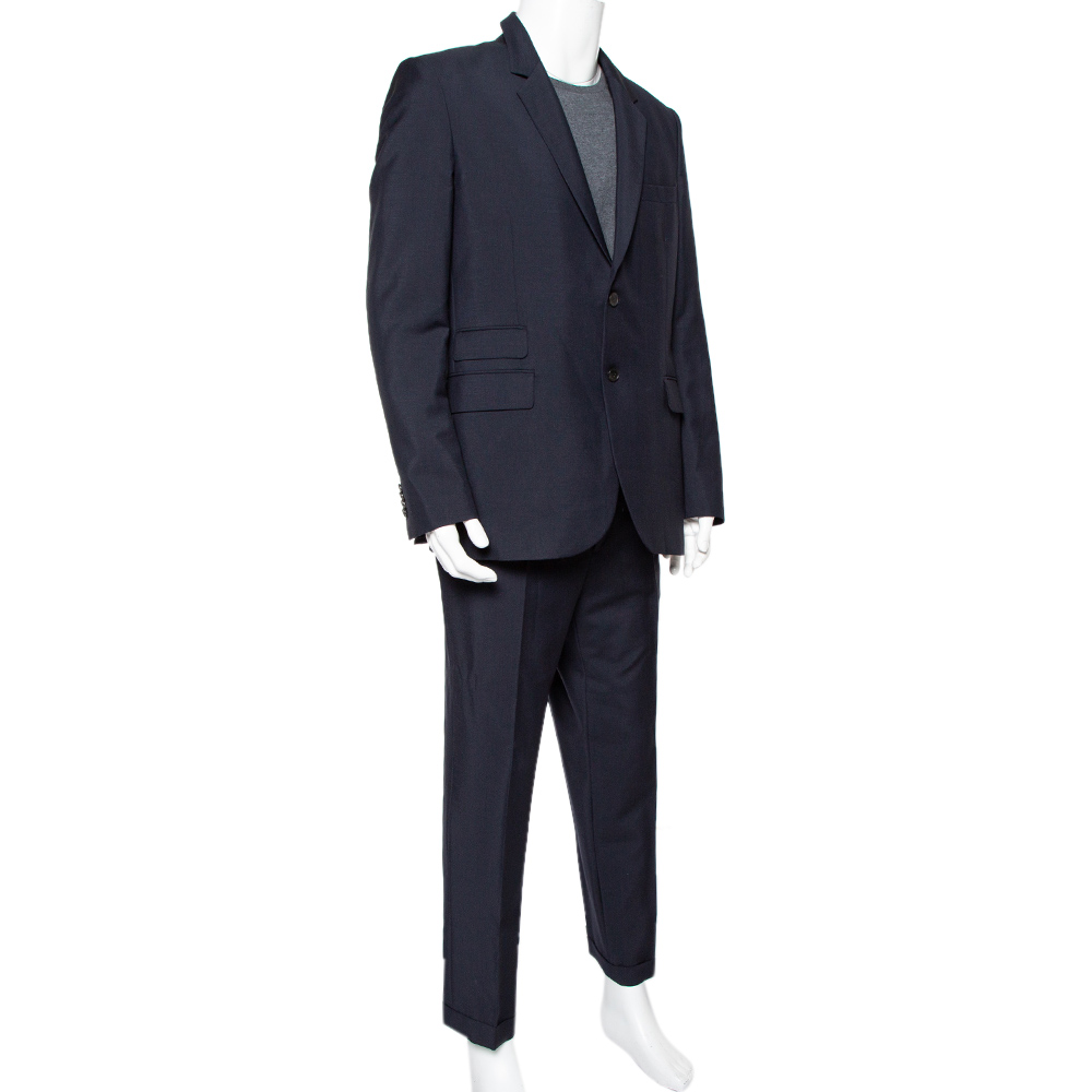 

Givenchy Navy Blue Wool & Mohair Suit 3XL