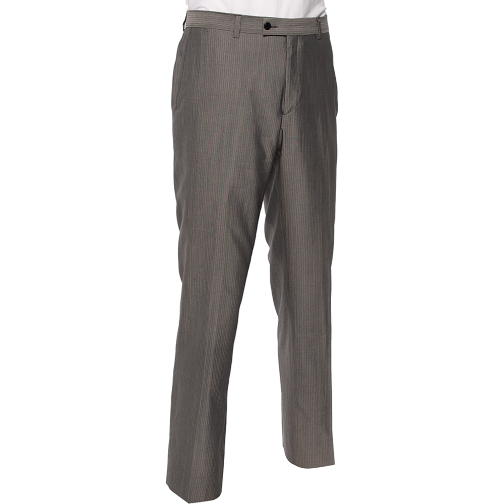 

Givenchy Grey Striped Wool & Silk Pants