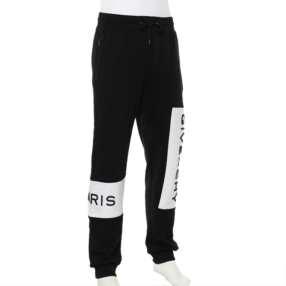 

Givenchy Black Logo Embroidered Cotton Knit Sweat Pants