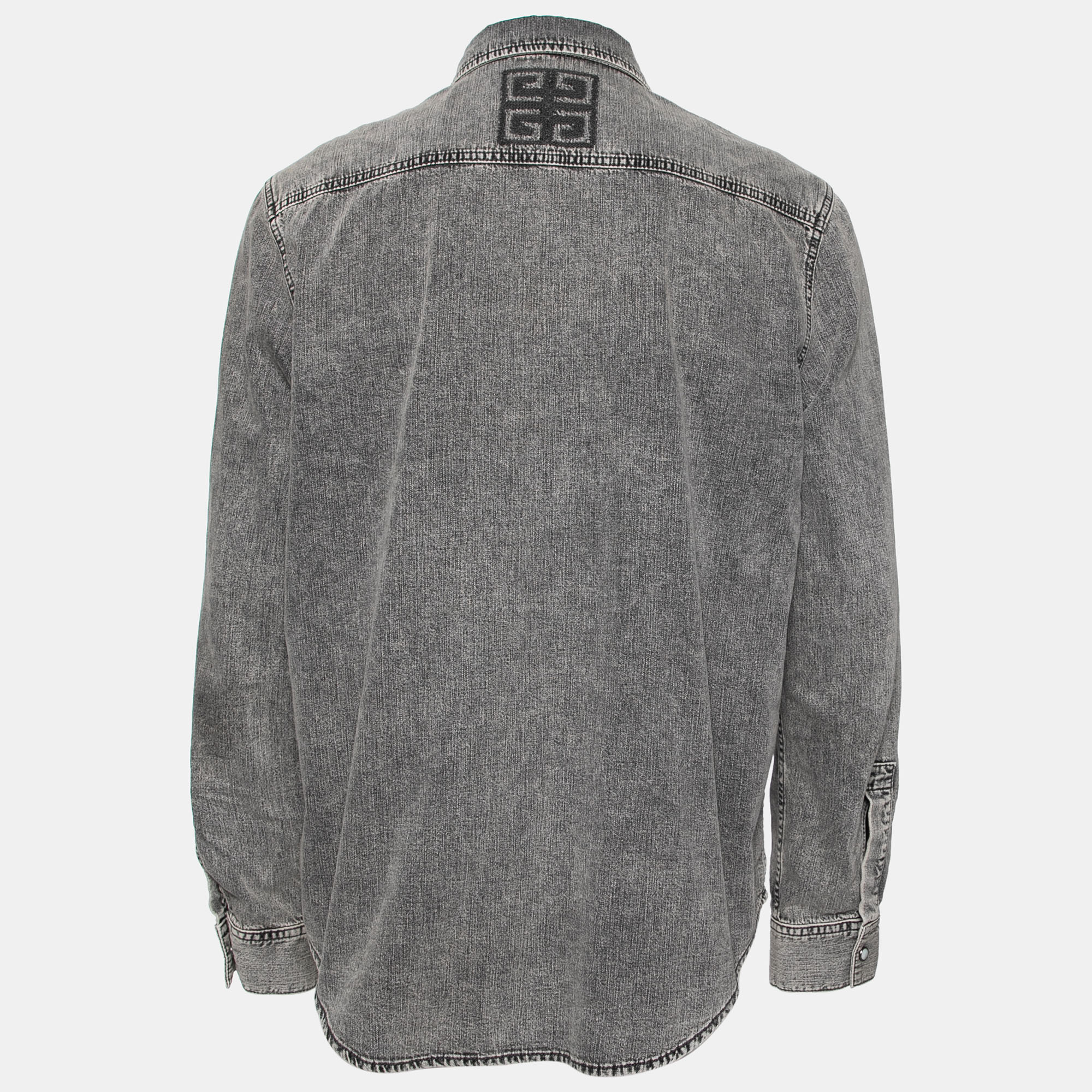 

Givenchy Grey Denim Long Sleeve Shirt