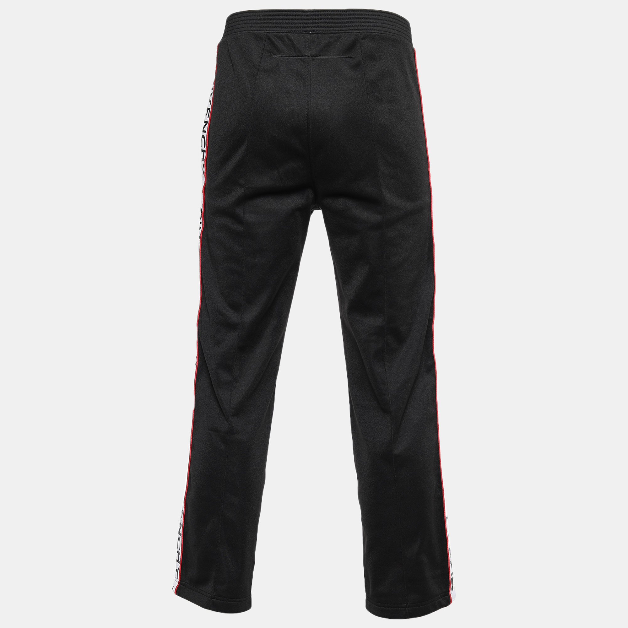 

Givenchy Black Synthetic Logo Print Drawstring Track Pants