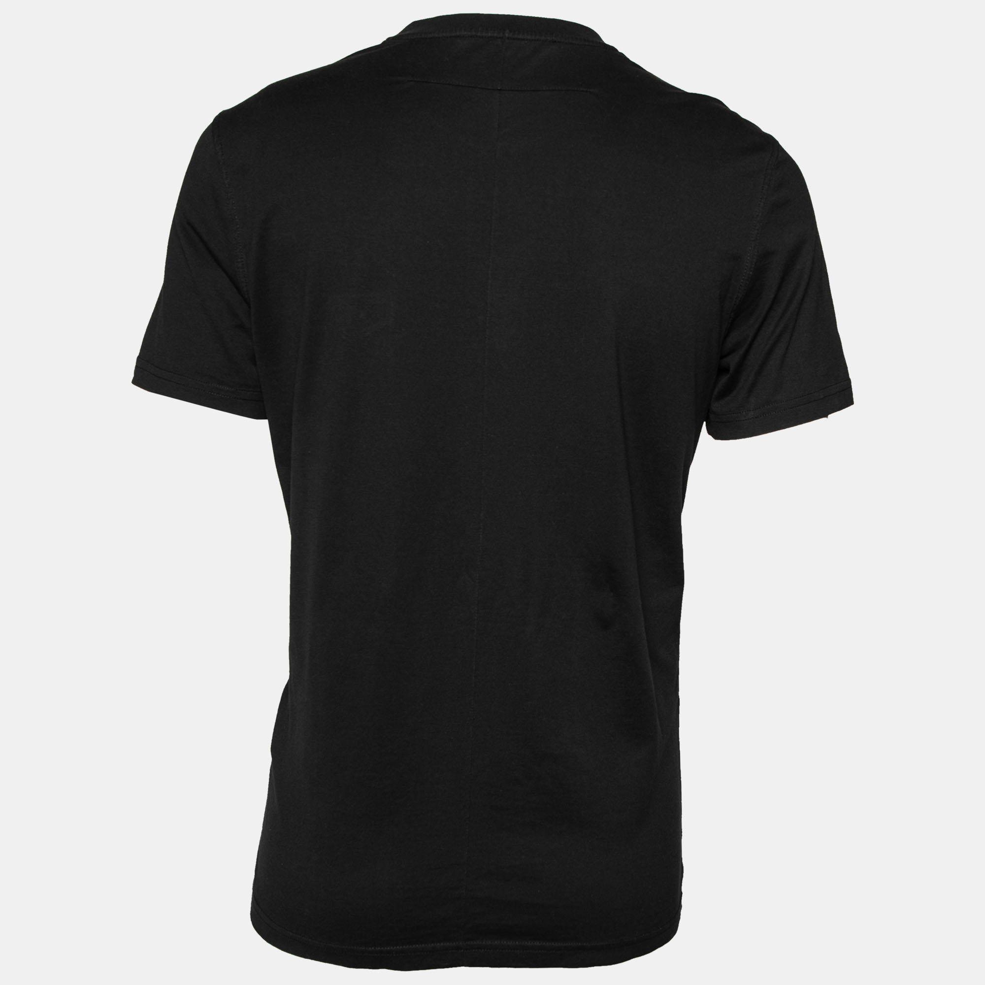 

Givenchy Black Cotton Logo Applique Detail Short Sleeve T-Shirt