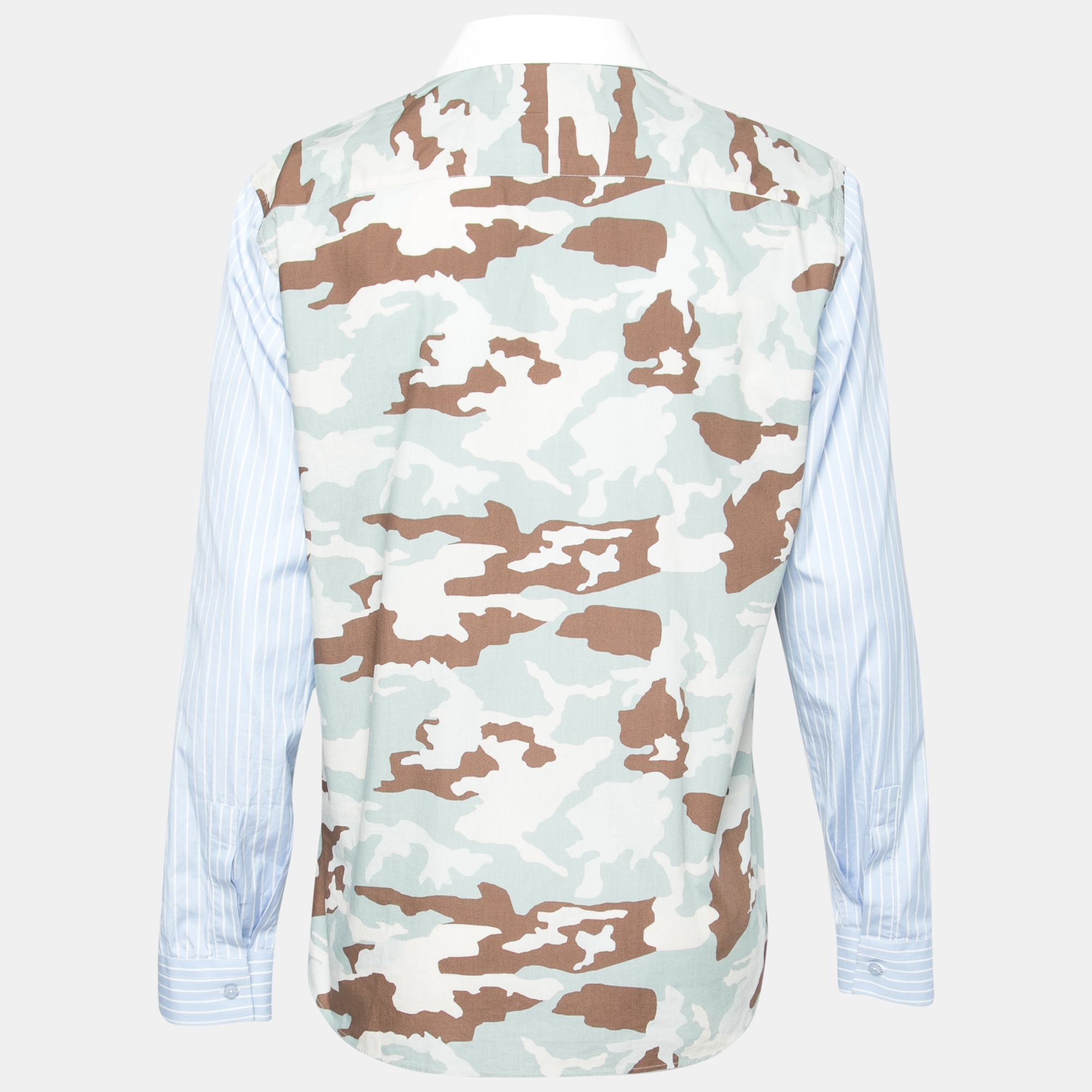 

Givenchy Multicolor Camouflage Print Striped Long Sleeve Shirt