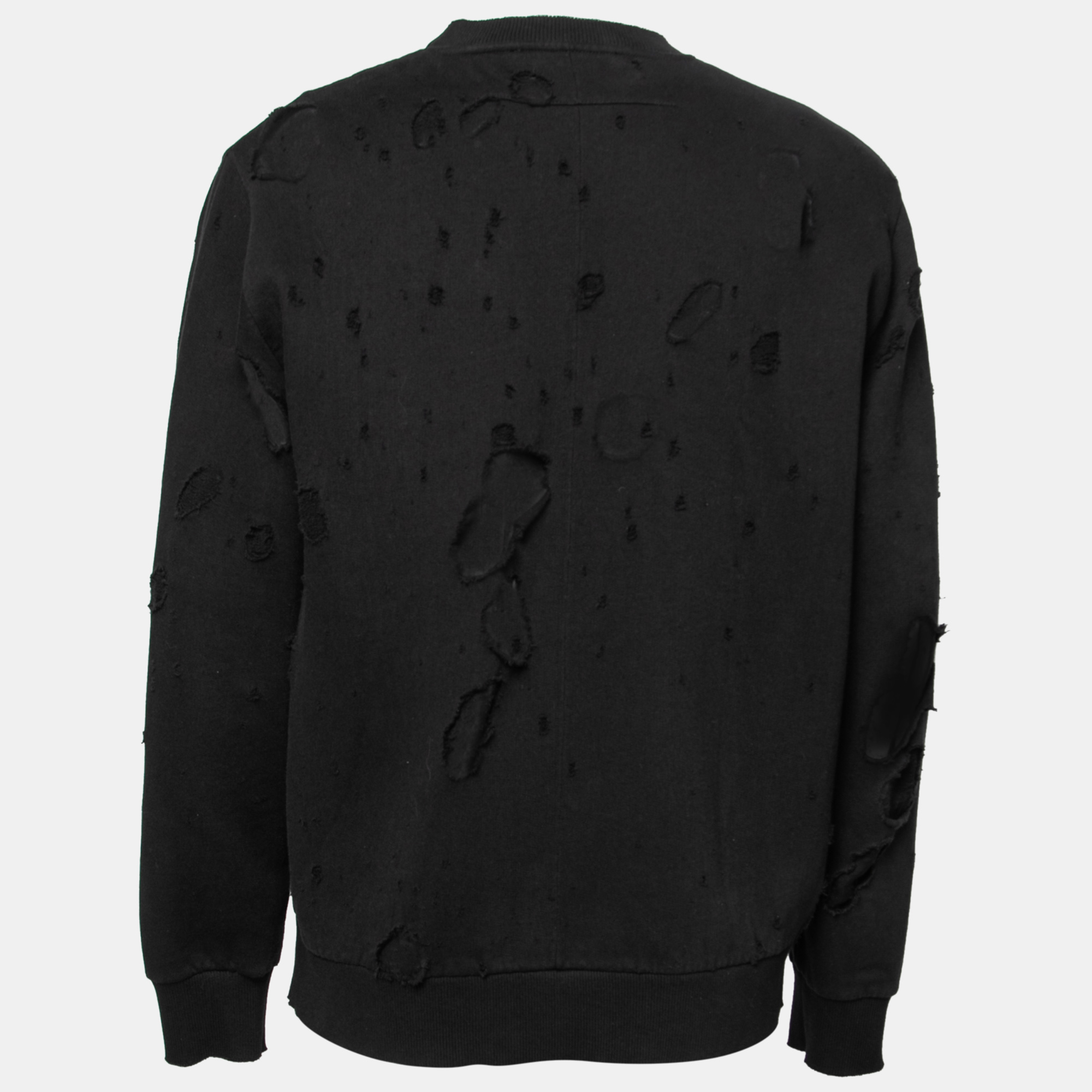 

Givenchy Black Cotton Distressed Logo Sweatshirt