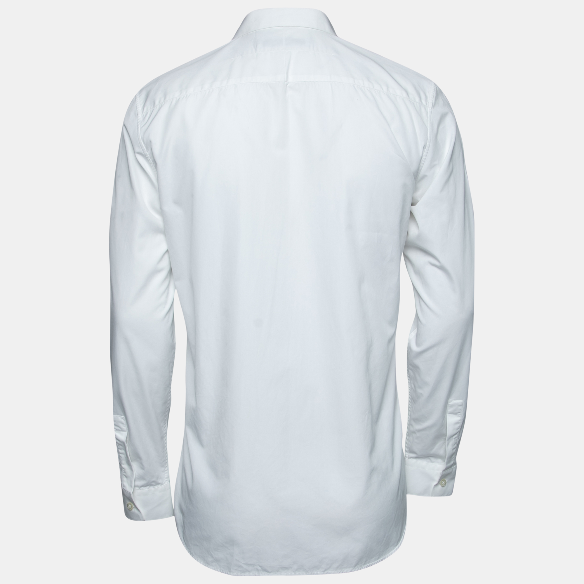 

Givenchy White Cotton Chain Trimmed Button Front Shirt