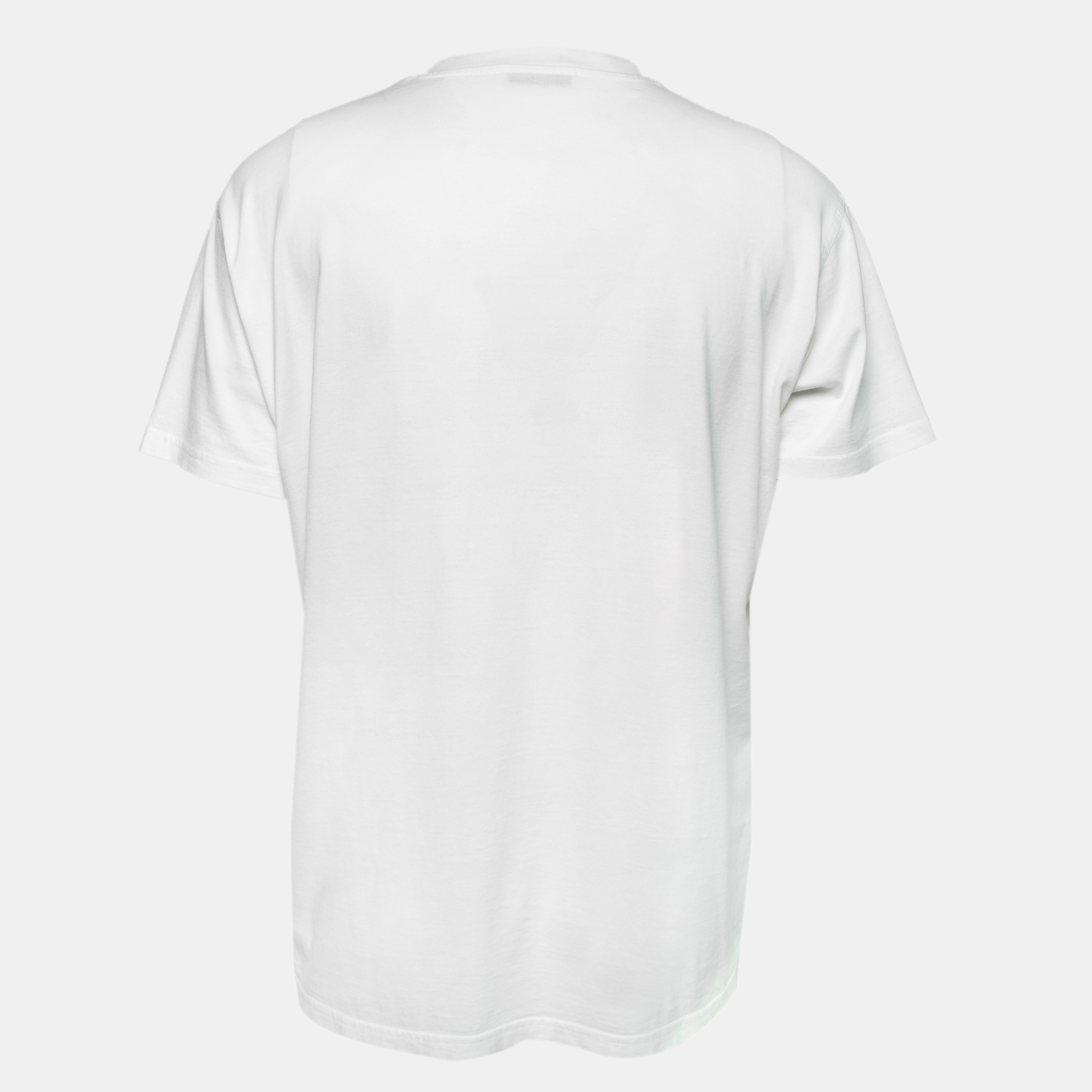 

Givenchy White Logo Print Cotton Oversized T-Shirt
