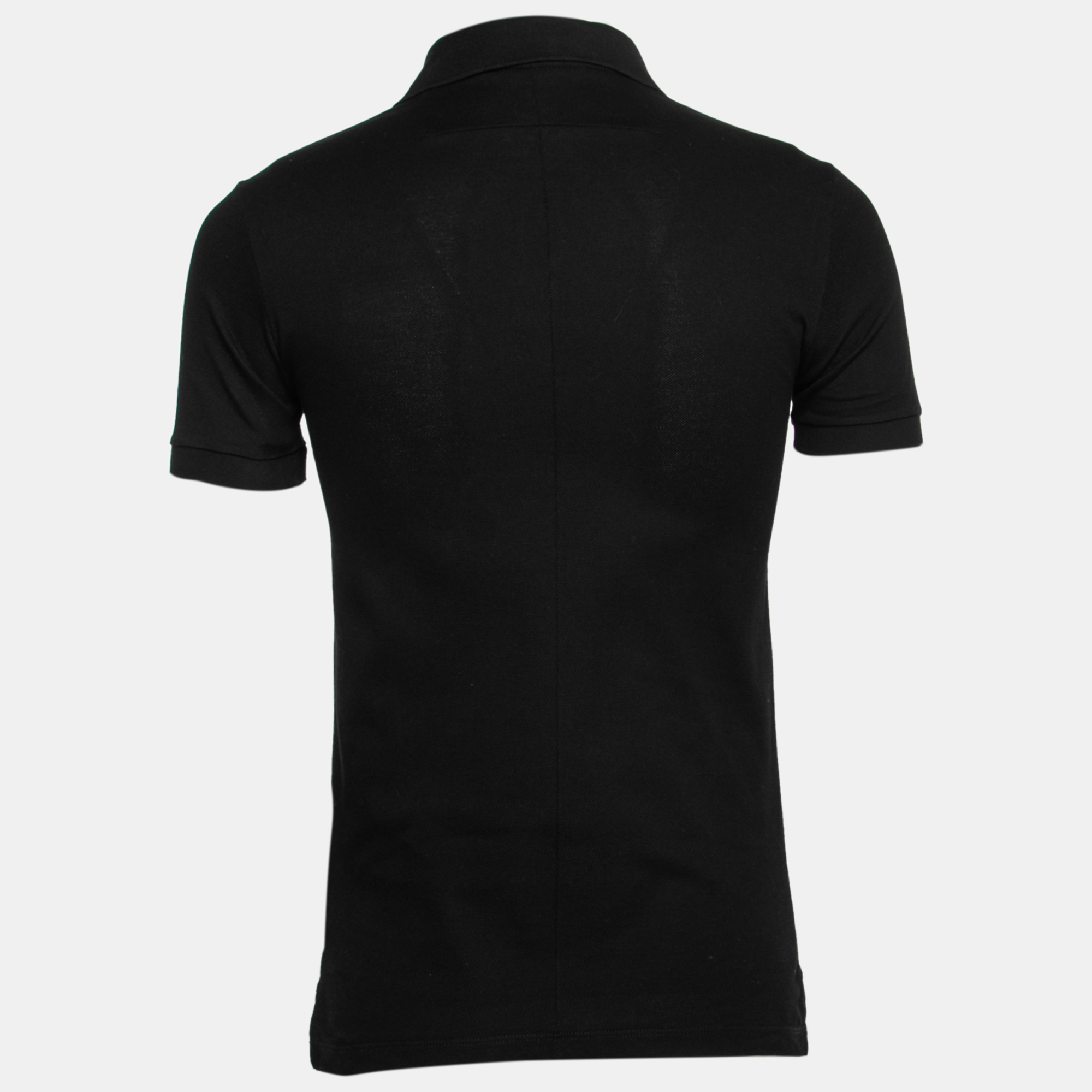 

Givenchy Black Cotton Pique Logo Appliqued Short Sleeve Polo T-Shirt