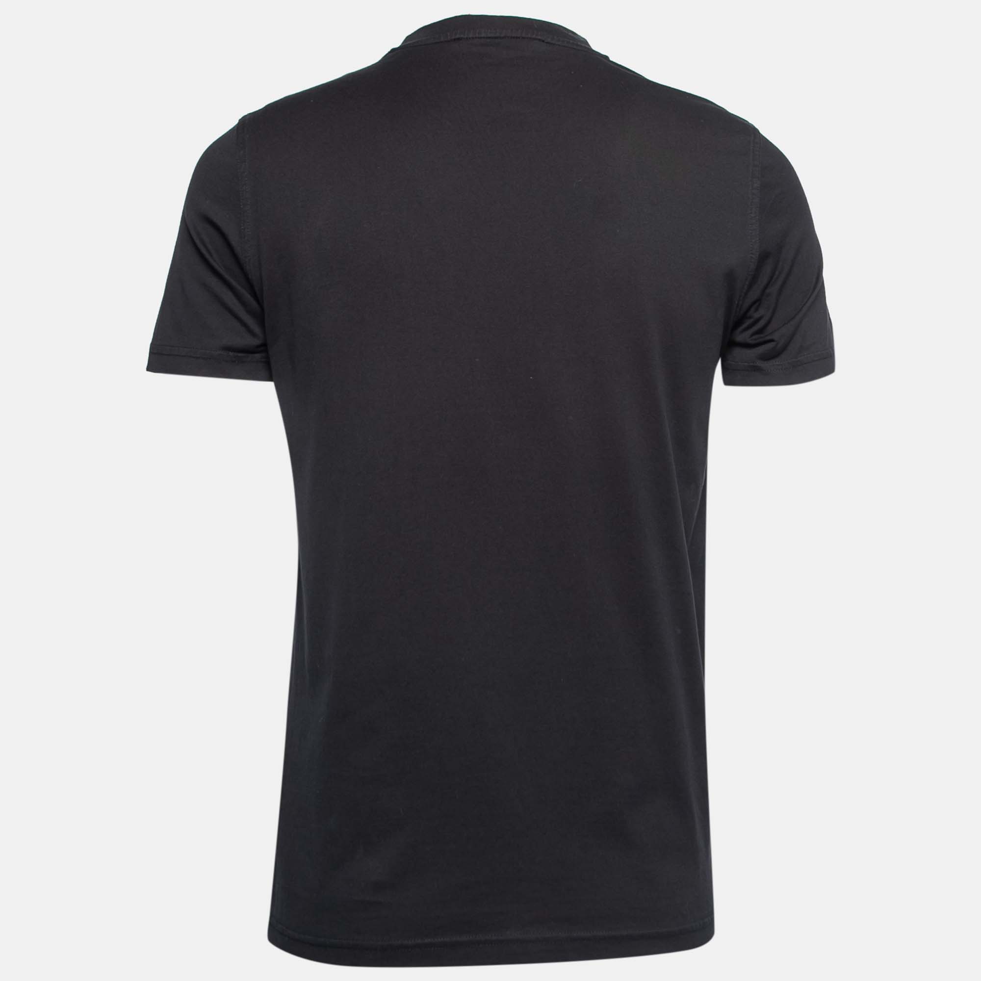 

Givenchy Black Arrow Logo Embroidered Cotton T-Shirt