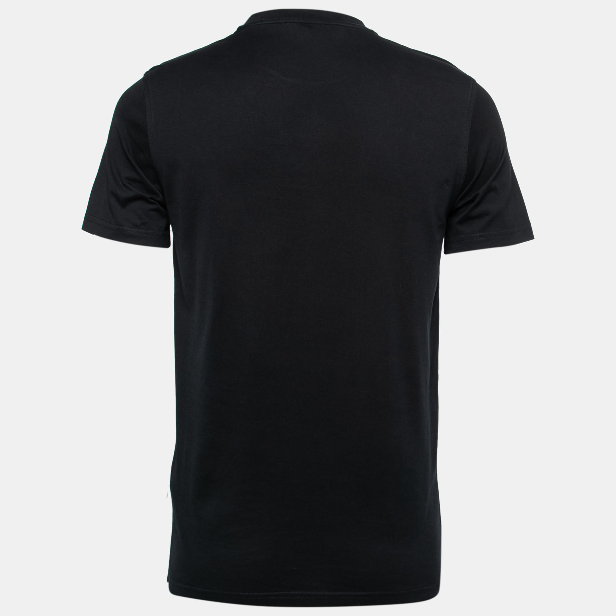 

Givenchy Black Cotton Logo Patch Detail T-Shirt