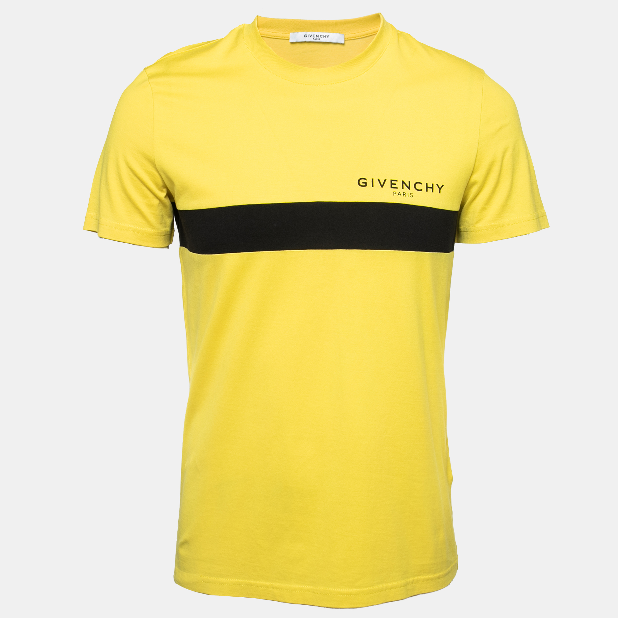 

Givenchy Yellow Cotton Logo Printed Short Sleeve T-Shirt
