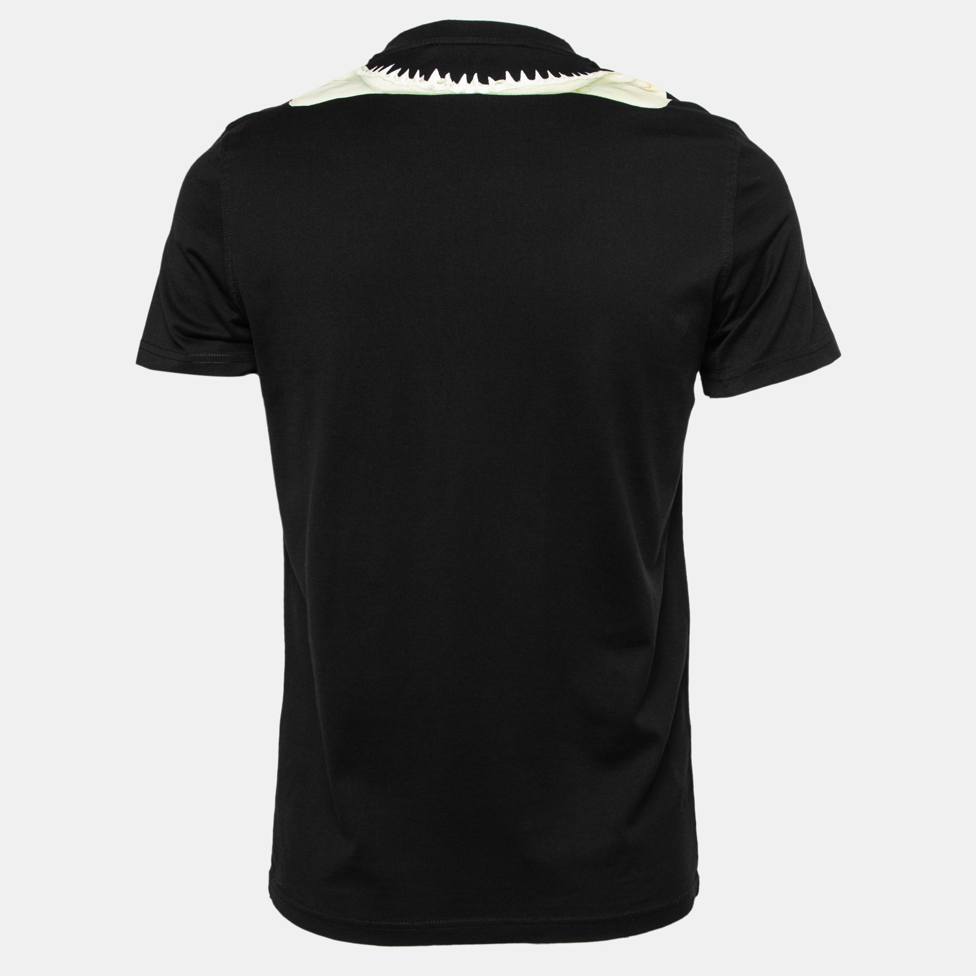 

Givenchy Black Cotton Shark Teeth Printed Short Sleeve T-Shirt