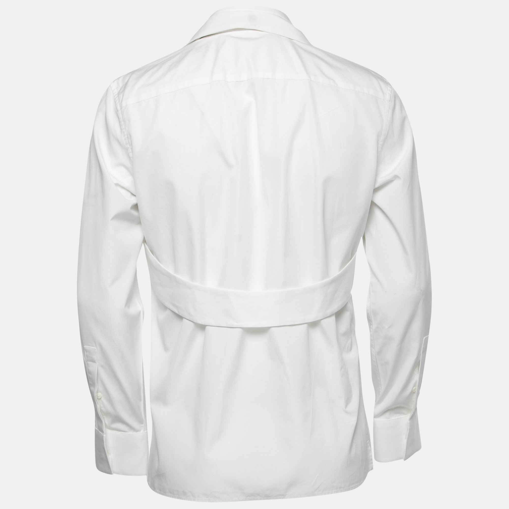 

Givenchy White Cotton Harness Detail Shirt