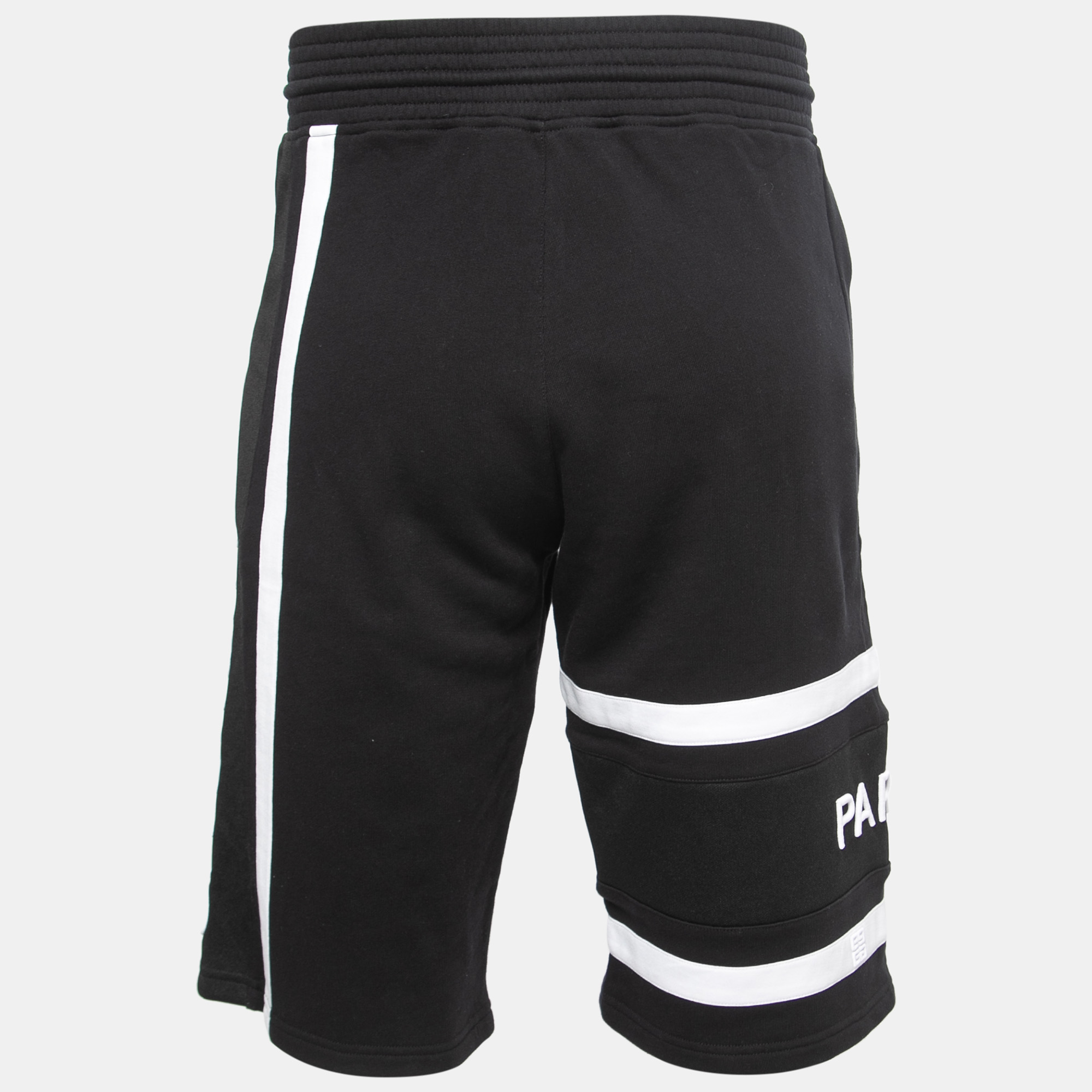 

Givenchy Black Cotton Logo Band Detail Track Shorts