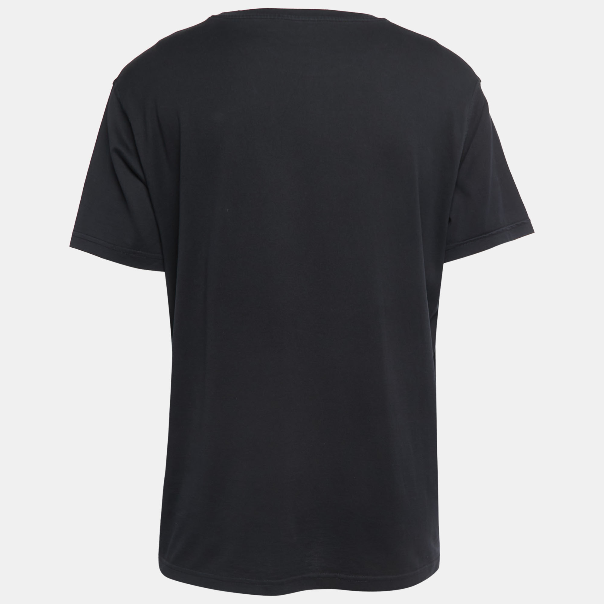 

Givenchy Black Printed Cotton Crew Neck Half Sleeve T-Shirt