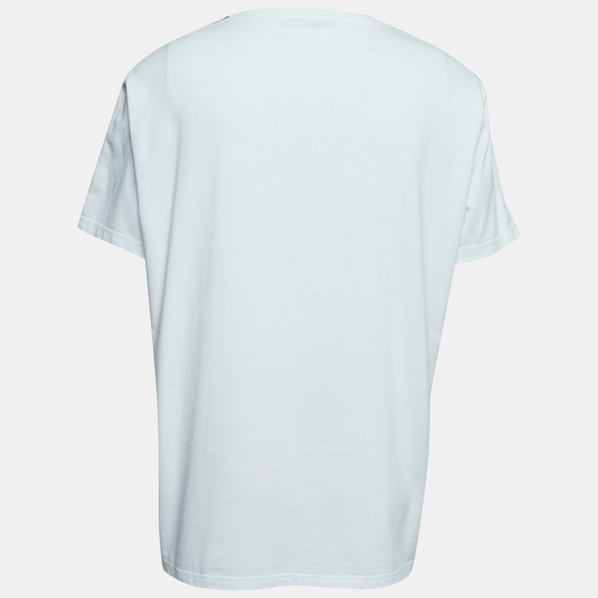 

Givenchy White Cotton Logo Band Detailed Half Sleeve T-Shirt