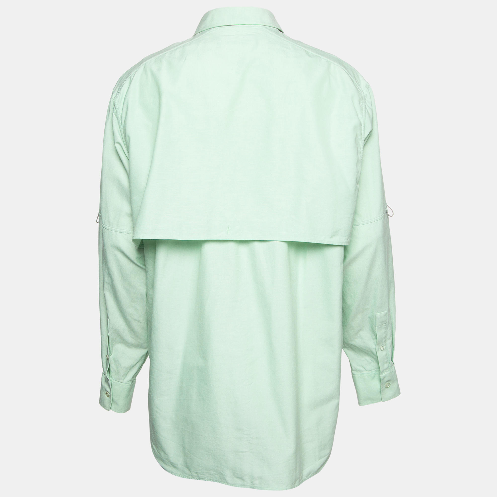 

Givenchy Mint Green Cotton Buttoned Loose Fit Oxford Shirt