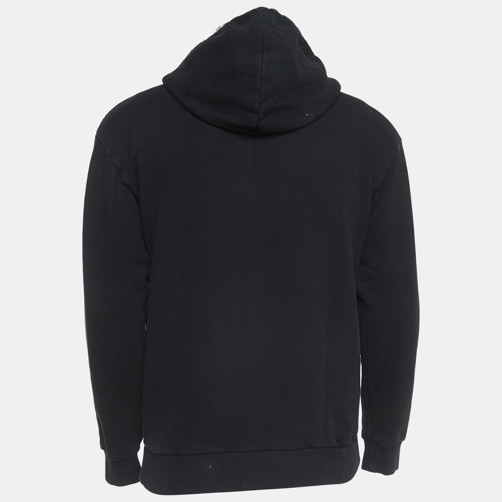 

Givenchy Black Vintage Logo Print Cotton Hooded Sweatshirt