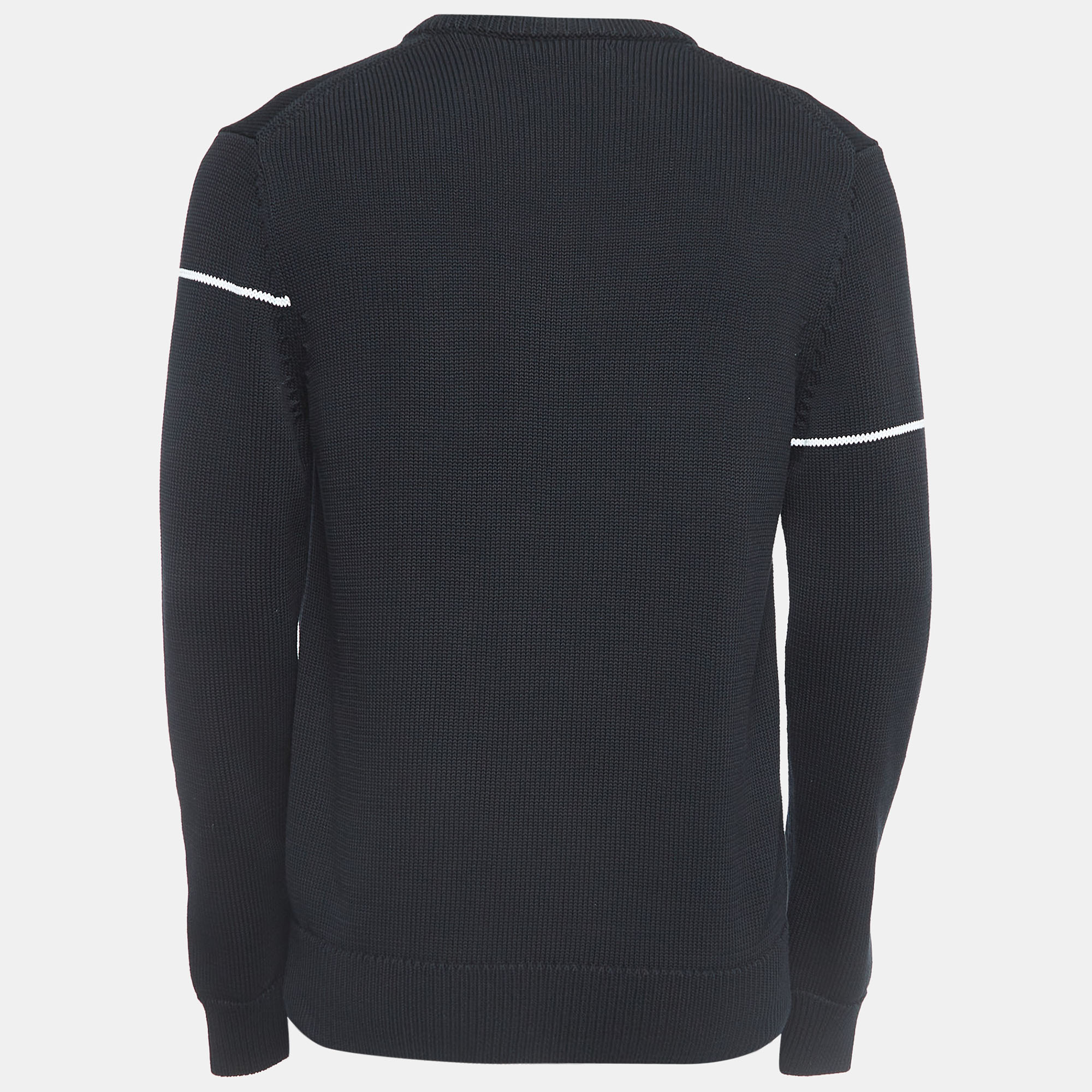 

Givenchy Black Logo Jacquard Cotton Knit Sweater